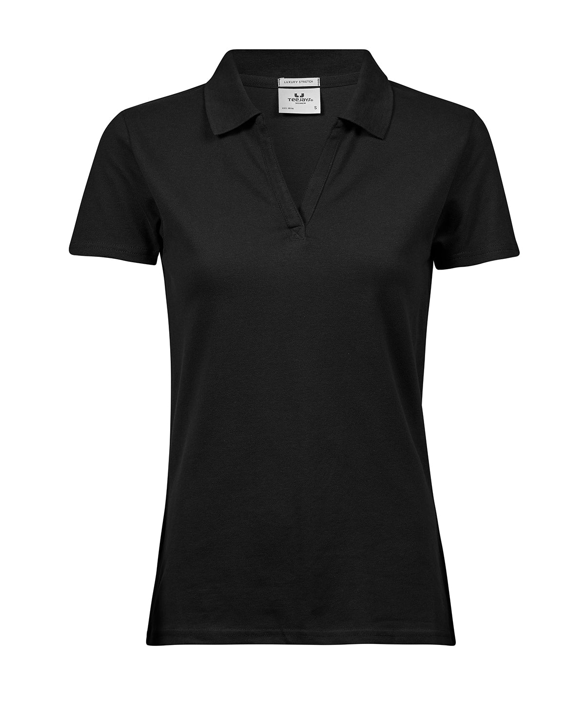 TEE JAYS TJ033 Women’s luxury stretch v-neck polo (1409) - Black