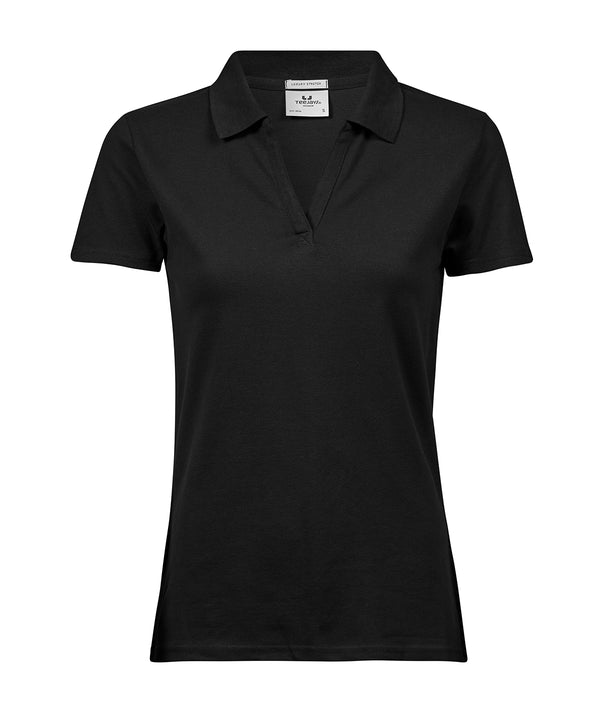 TEE JAYS TJ033 Women’s luxury stretch v-neck polo (1409) - Black