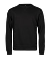 TEE JAYS TJ057 Ribbed interlock crew neck (5504) - Black