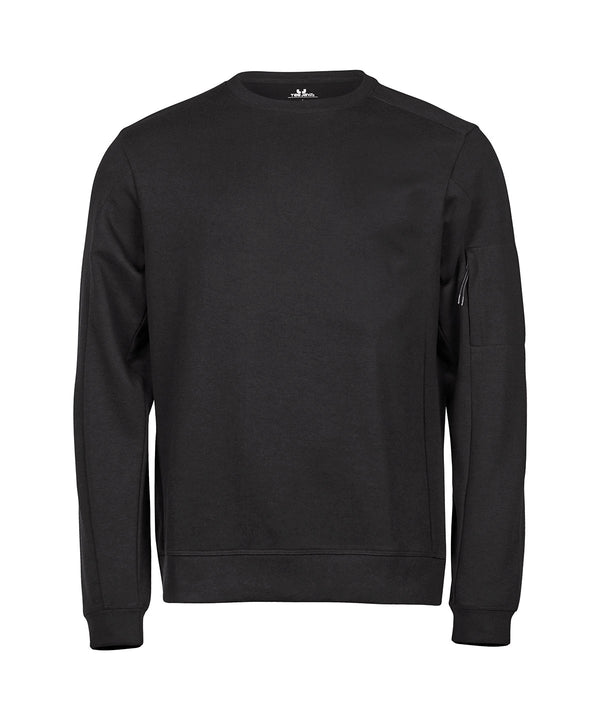 TEE JAYS TJ064 Athletic crew neck sweatshirt (5700) - Black