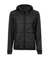 TEE JAYS TJ084 Women’s hybrid-stretch hooded jacket (9113) - Black/Black