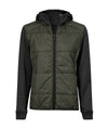 TEE JAYS TJ084 Women’s hybrid-stretch hooded jacket (9113) - Deep Green/Black