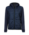 TEE JAYS TJ084 Women’s hybrid-stretch hooded jacket (9113) - Navy/Navy