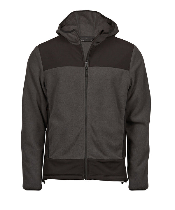 TEE JAYS TJ088 Mountain hooded fleece (9124) - Asphalt/Black