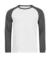 TEE JAYS TJ121 UNLABELED baseball tee (1170) - White/Black