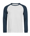 TEE JAYS TJ121 UNLABELED baseball tee (1170) - White/Ink
