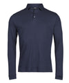 TEE JAYS TJ127 Pima cotton long-sleeve polo (1442) - Navy