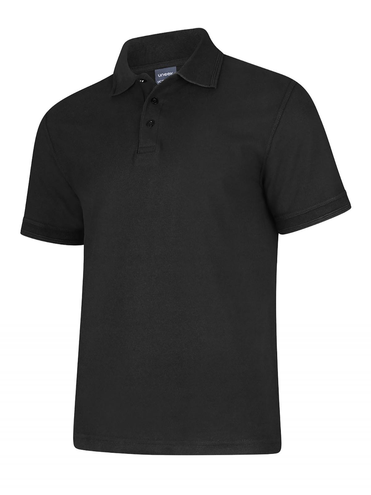 Uneek UC108 - Deluxe Polo Shirt 220gsm — Black