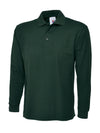 Uneek UC113 - Long Sleeve Classic  Polo Shirt 220gsm — Bottle Green