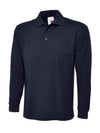 Uneek UC113 - Long Sleeve Classic  Polo Shirt 220gsm — Navy Blue