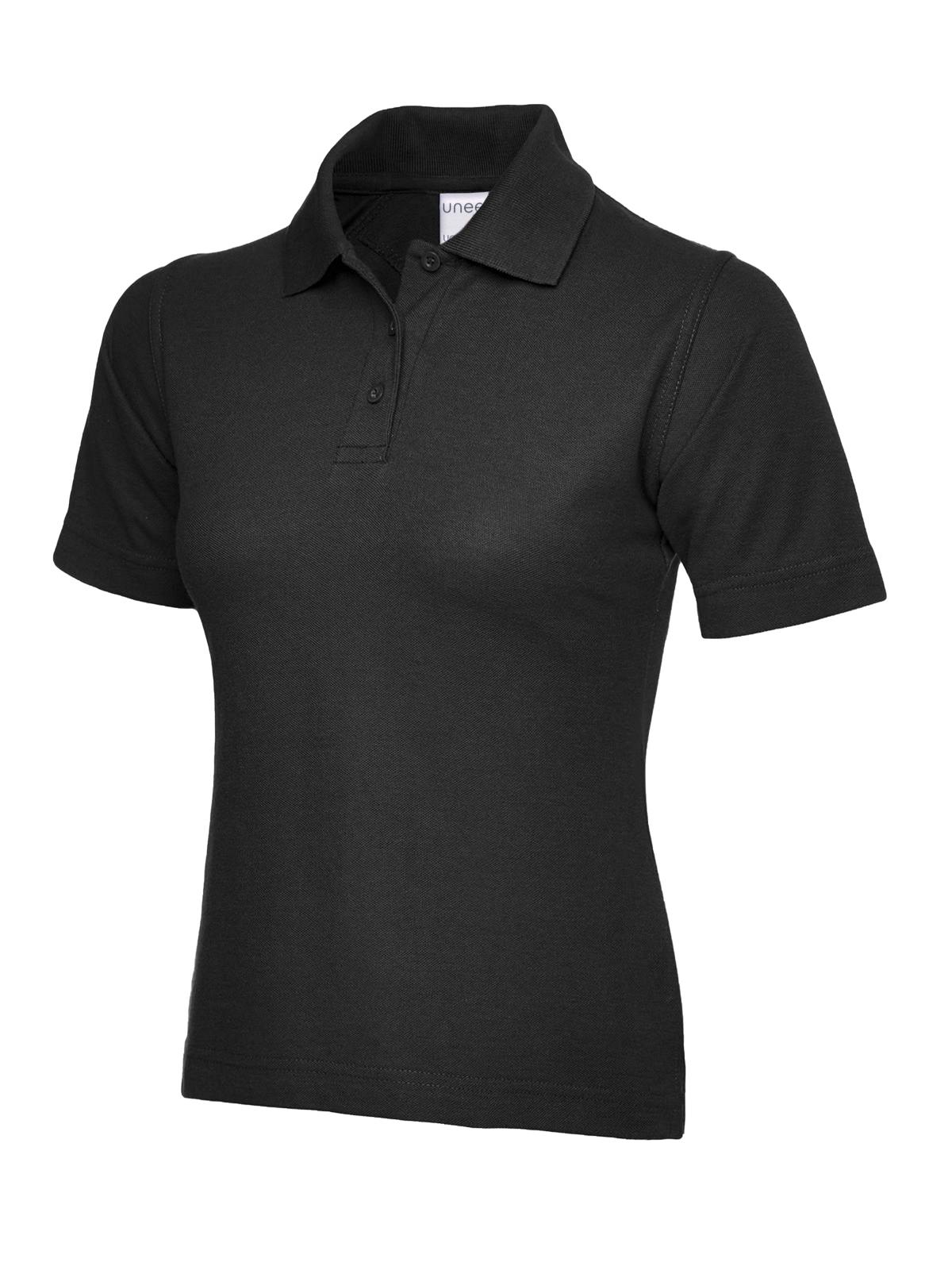 Uneek UC115 Ladies Active Cotton Poloshirt – Black