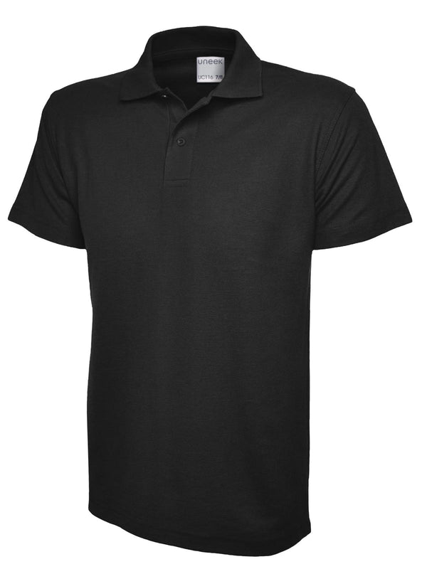 Uneek UC116 - Childrens Active Cotton Poloshirt – Black