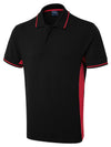 Uneek UC117 - Two Tone Poloshirt – Black/Red
