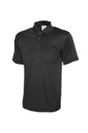 Uneek UC121 - Processable Polo Shirt 200gsm — Black