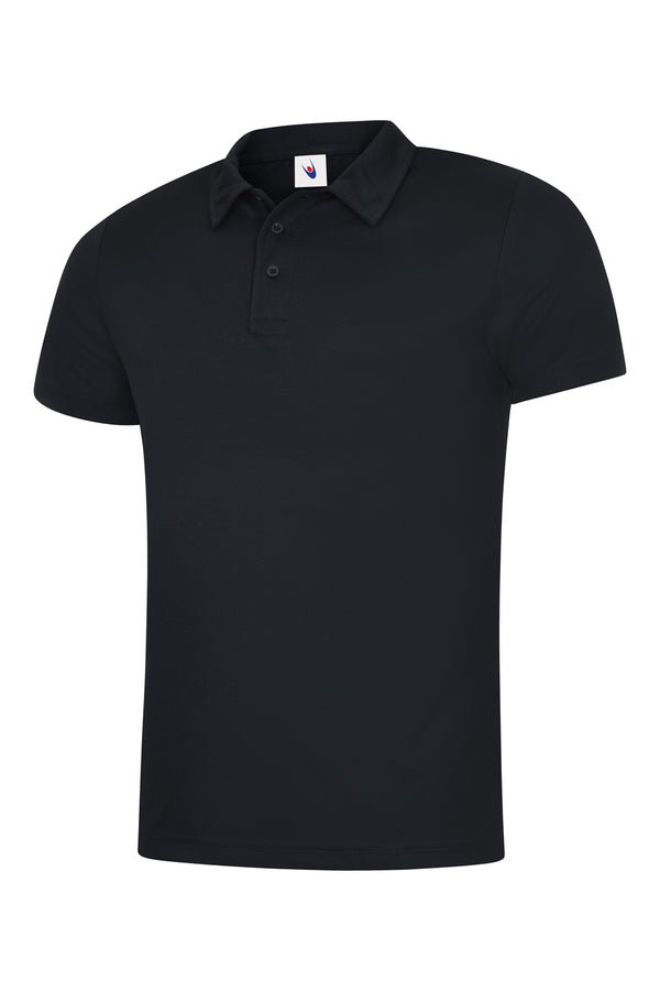 Uneek UC125 - Mens Ultra Cool Polo Shirt 140gsm — Black