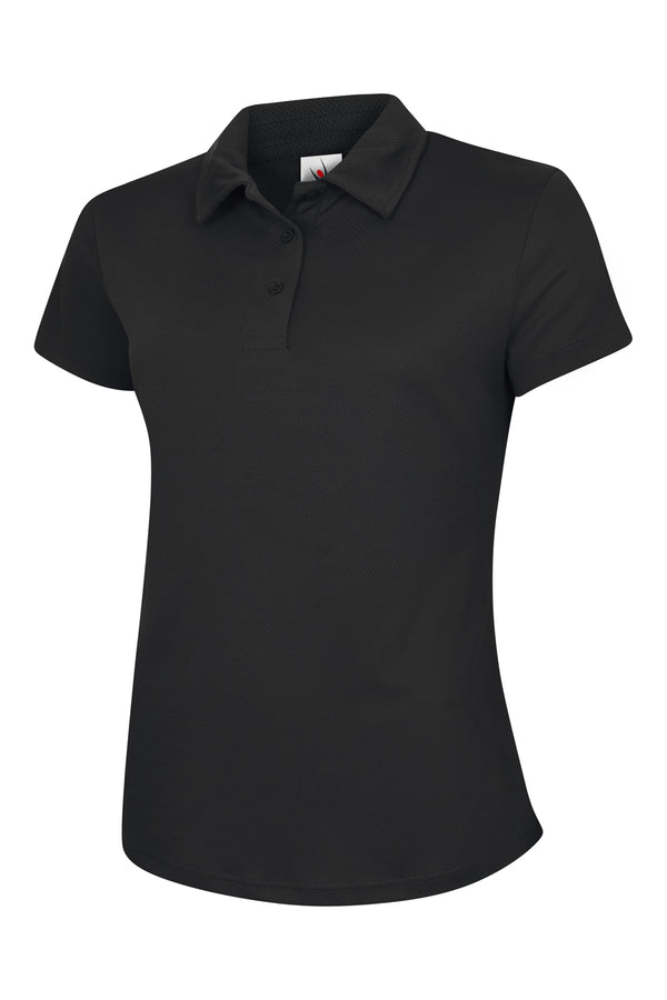 Uneek UC126 - Ultra Cool Ladies Polo Shirt 140gsm — Black