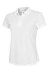 Uneek UC126 - Ultra Cool Ladies Polo Shirt 140gsm — White