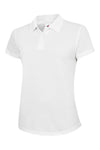 Uneek UC128 - Ladies Ultra Cool Polo Shirt 200gsm — White