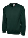 Uneek UC206 - Childrens Classic V-Neck Sweatshirt 300GSM — Bottle Green