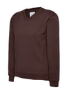 Uneek UC206 - Childrens Classic V-Neck Sweatshirt 300GSM — Brown