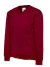 Uneek UC206 - Childrens Classic V-Neck Sweatshirt 300GSM — Maroon