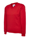 Uneek UC206 - Childrens Classic V-Neck Sweatshirt 300GSM — Red