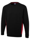 Uneek UC217 - Two Tone Sweatshirt – Black/Red