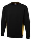 Uneek UC217 - Two Tone Sweatshirt – Black/Yellow