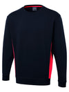 Uneek UC217 - Two Tone Sweatshirt – Navy/Red