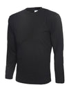 Uneek UC314 - Classic Long Sleeve Tee Shirt 180gsm — Black