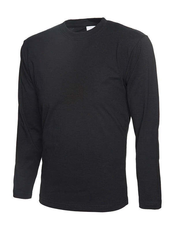 Uneek UC314 - Classic Long Sleeve Tee Shirt 180gsm — Black