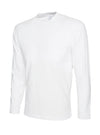 Uneek UC314 - Classic Long Sleeve Tee Shirt 180gsm — White