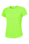 Uneek UC316 - Ladies Ultra Cool Tee Shirt 140gsm — Electric Green