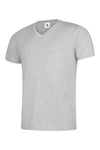 Uneek UC317 - Classic V Neck Tee Shirt 180gsm — Heather Grey