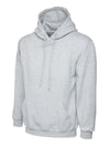 Uneek UC502 - Classic Hooded Sweatshirt 300gsm — Heather Grey