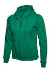 Uneek UC505 - Ladies Classic Full Zip Hooded Sweatshirt 300gsm — Kelly Green