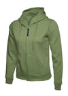 Uneek UC505 - Ladies Classic Full Zip Hooded Sweatshirt 300gsm — Olive