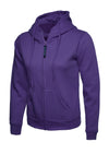 Uneek UC505 - Ladies Classic Full Zip Hooded Sweatshirt 300gsm — Purple