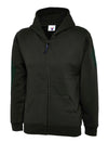 Uneek UC506 - Childrens Classic Full Zip Hooded Sweatshirt 300GSM — Black