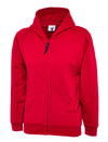 Uneek UC506 - Childrens Classic Full Zip Hooded Sweatshirt 300GSM — Red