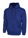 Uneek UC507 - Contrast Hooded Sweatshirt 300gsm — Royal Blue / Navy Blue