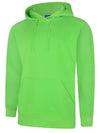 Uneek UC509 - Deluxe Hooded Sweatshirt 280gsm — Lime Green