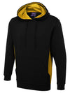 Uneek UC517 - Two Tone Hooded Sweatshirt – Black/Yellow