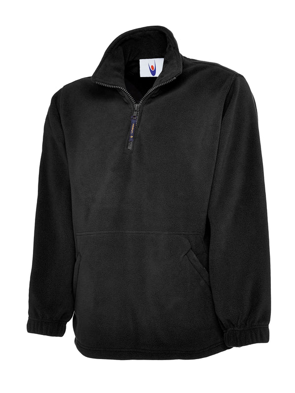 Uneek UC602 - Classic 1/4 Zip Fleece Jacket 300gsm — Black