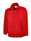 Uneek UC602 - Classic 1/4 Zip Fleece Jacket 300gsm — Red