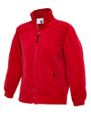 Uneek UC603 - Childrens Classic Full Zip Fleece Jacket – Red