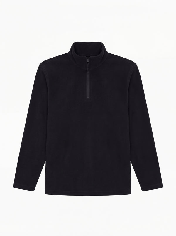 Uneek UC610 - Lightweight Quarter Zip Microfleece Jacket – Black
