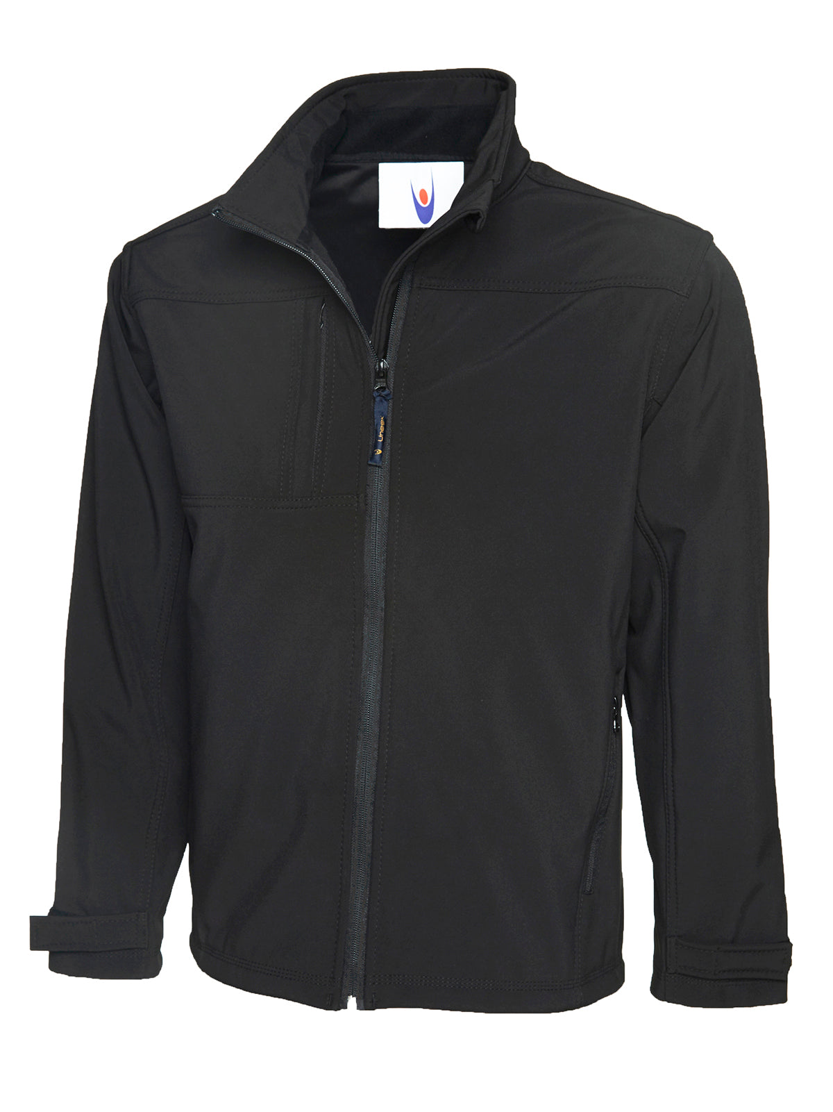 Uneek UC611  - Deluxe Full Zip Softshell Jacket — Black