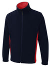Uneek UC617 - Two Tone Full Zip Fleece Jacket – Navy/Red