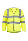 Uneek UC802 - Long Sleeve Hi Vis Safety Waistcoat – Yellow
